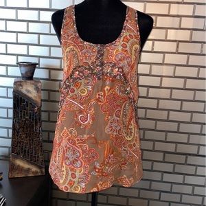 floral blouse tank top size XS